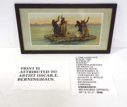 Chromolithograph Anheuser Busch print