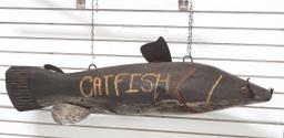 Catfish trade sign with added hanging bracket