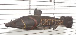 Catfish trade sign with added hanging bracket