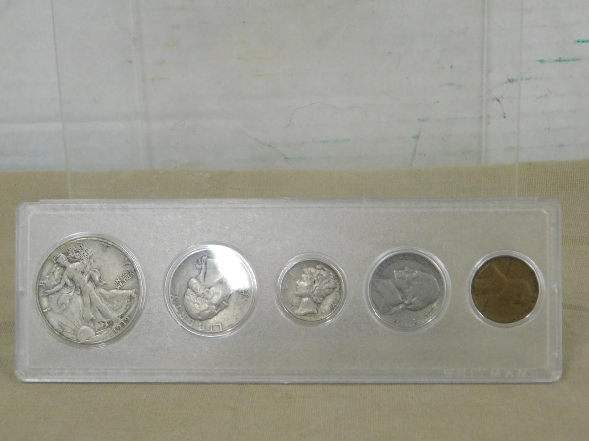 1939 COIN SET IN PLASTIC DISPLAY
