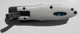 AUTOMATIC SWITCHBLADE POCKET KNIFE INLAID