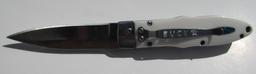 AUTOMATIC SWITCHBLADE POCKET KNIFE INLAID
