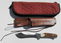 PUMA NEW WHITE HUNTER 118375 STAG w SHEATH UNUSED