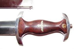 GERMAN WWII SA DAGGER KNIFE & SCABBARD RZM