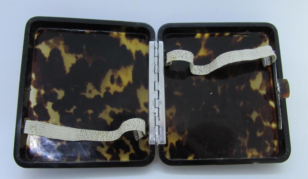 TORTOISE SHELL CIGARETTE CASE CARD HOLDER C1900