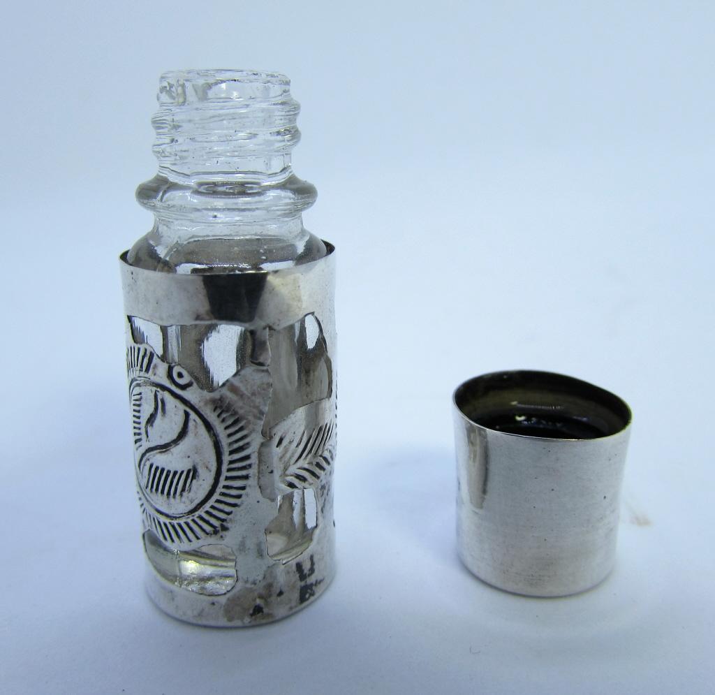SMUGGLERS PERFUME BOTTLE STERLING SILVER MEXICO AM