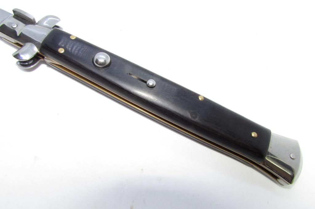 HUGE ITALIAN SWITCHBLADE KNIFE AUTO 13" WOOD