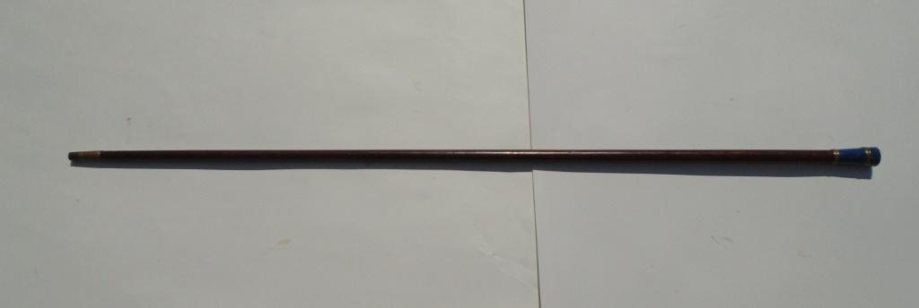 LAPIS LAZULI TOPPED SNAKE WOOD CANE WALKING STICK
