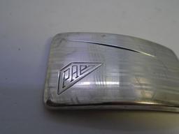 CURVED CARD CASE STERLING SILVER WEBSTER HALLMARK