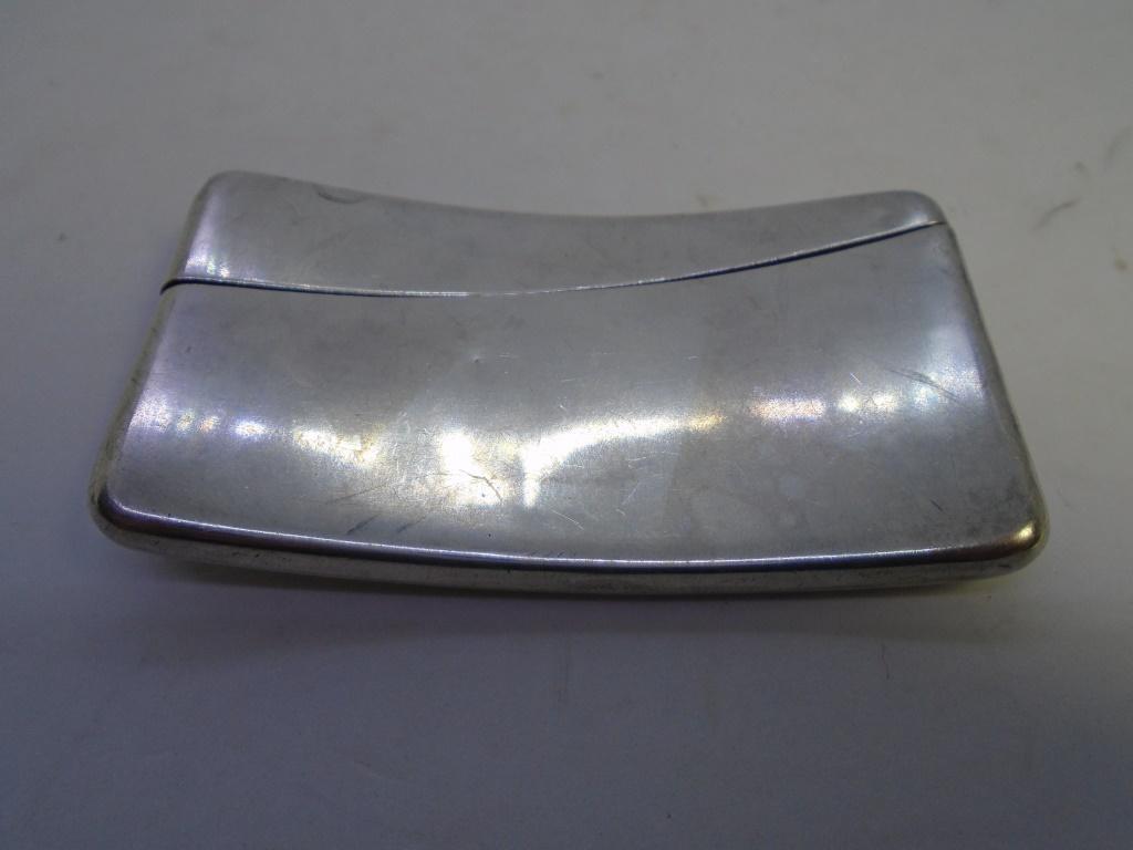 CURVED CARD CASE STERLING SILVER WEBSTER HALLMARK