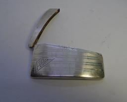 CURVED CARD CASE STERLING SILVER WEBSTER HALLMARK