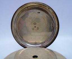 L KARRALLI POCKET WATCH STERLING KEY WIND KEY SET