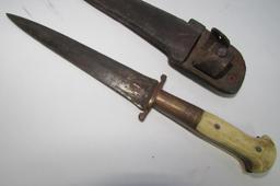 ANTIQUE BOOT KNIFE BONE HAND MADE