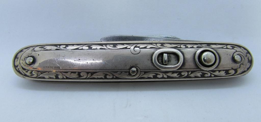 SCHRADE STERLING SILVER SWITCHBLADE POCKET KNIFE