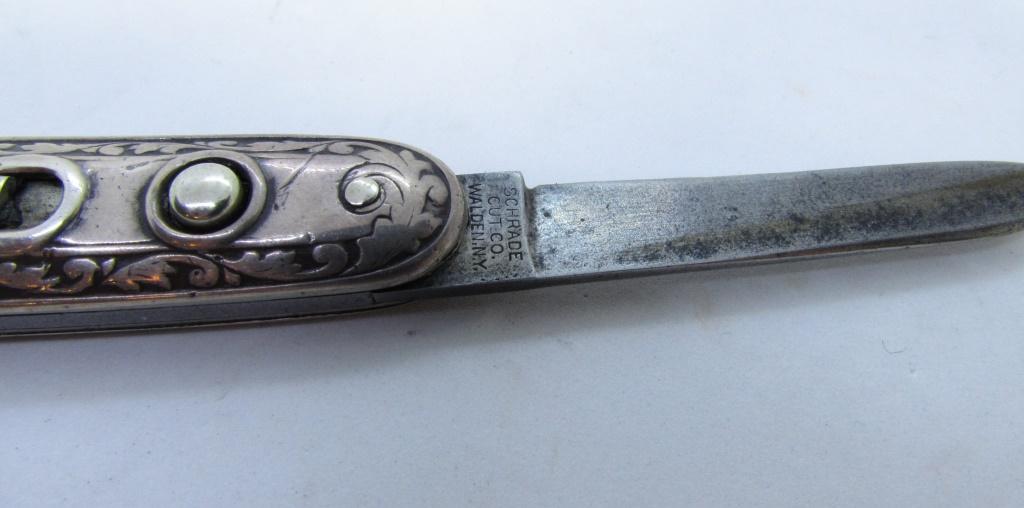 SCHRADE STERLING SILVER SWITCHBLADE POCKET KNIFE