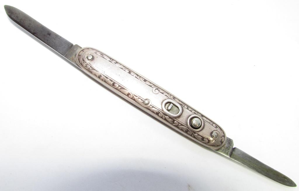 SCHRADE STERLING SILVER SWITCHBLADE POCKET KNIFE