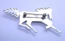 ELLA COWBOY INLAY TURQUOISE PIN STERLING SILVER