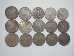 15 MORGAN SILVER DOLLARS CIRCULATED