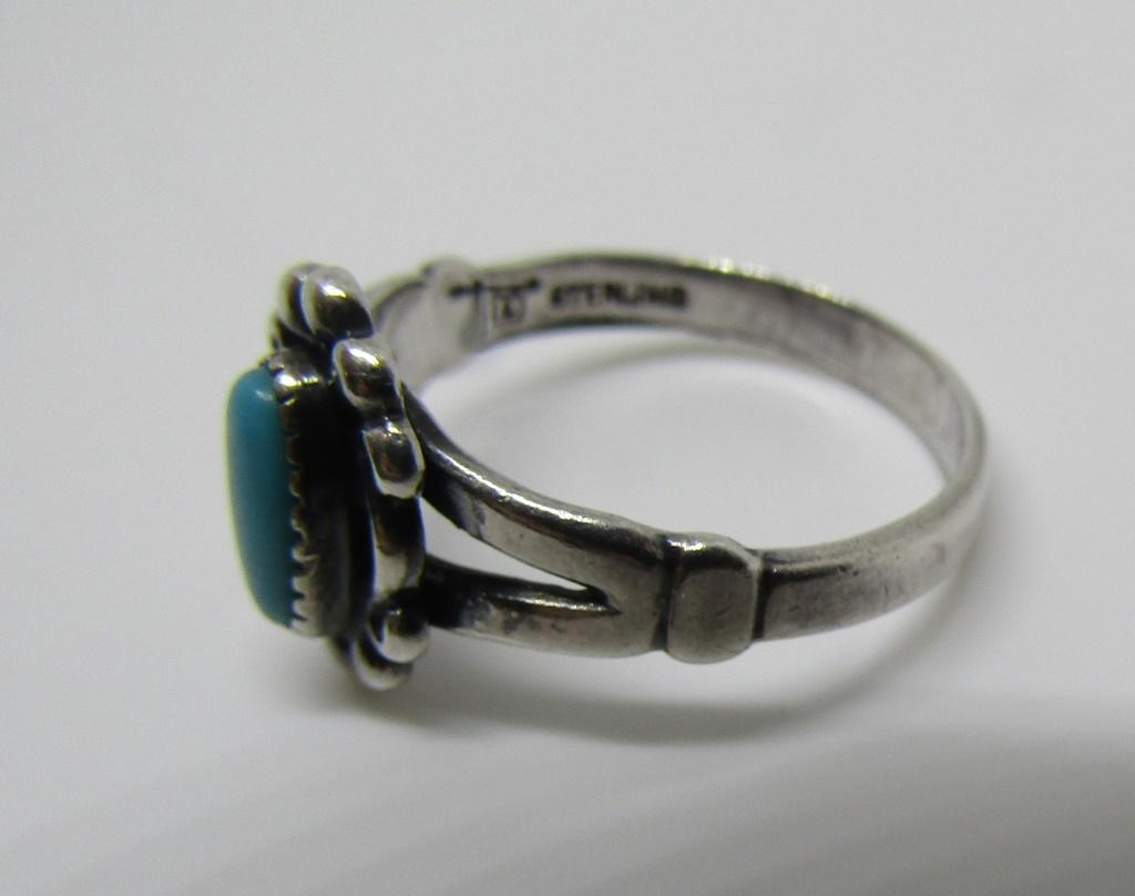 BELL TRADING TURQUOISE RING STERLING SILVER