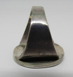 SIMPLICIO INLAY MOP HORSE RING STERLING SILVER