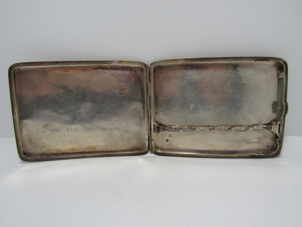 VICTORIAN ANTIQUE SCROLL 950 SILVER CIGARETTE CASE