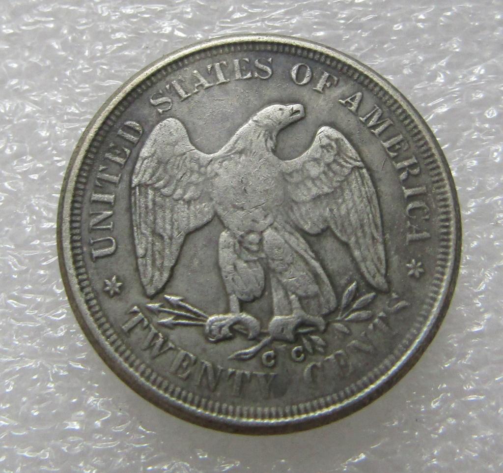 1875 CC 20 CENT US SILVER COIN VF