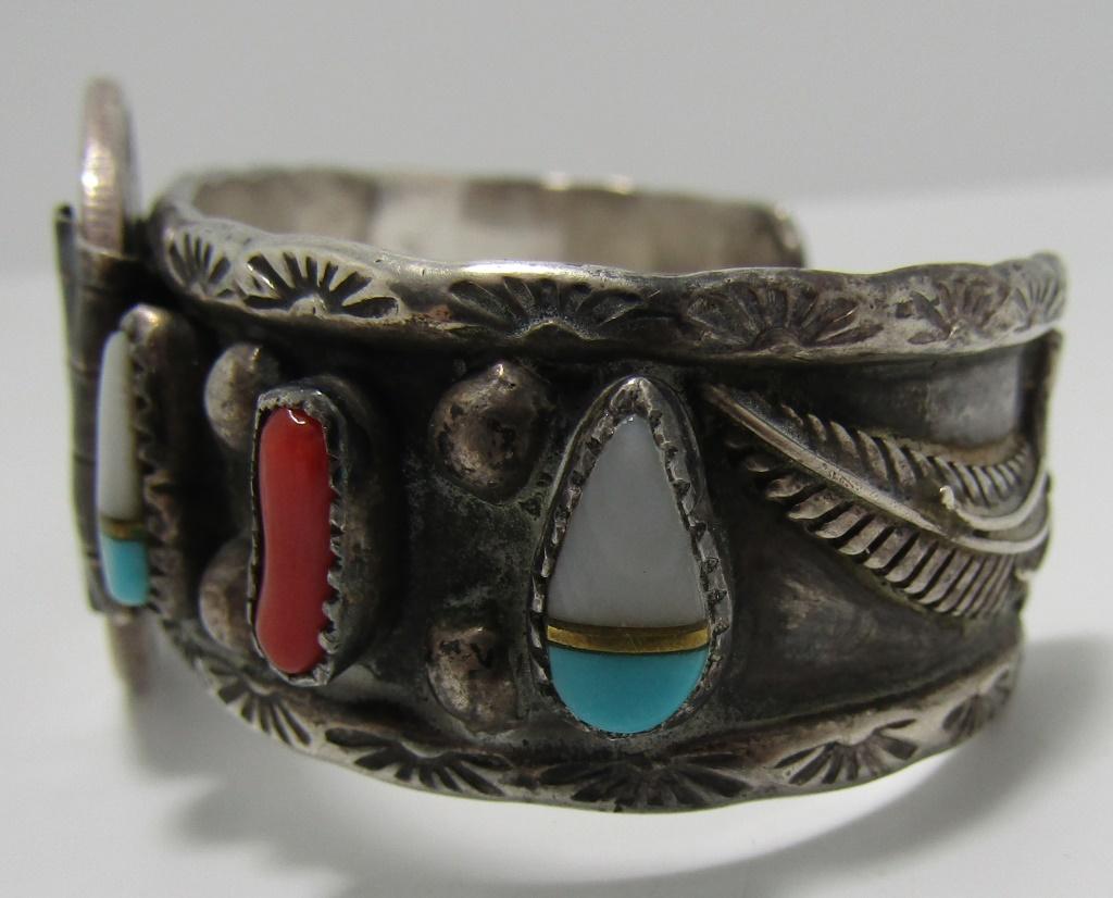 BENSON SAM TURQUOISE CUFF BRACELET STERLING SILVER