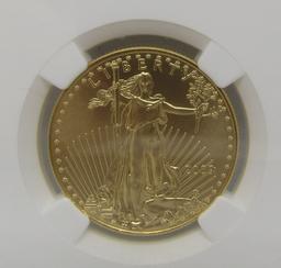 2009 GOLD $25 EAGLE 1/2 OZ MS 70 NGC