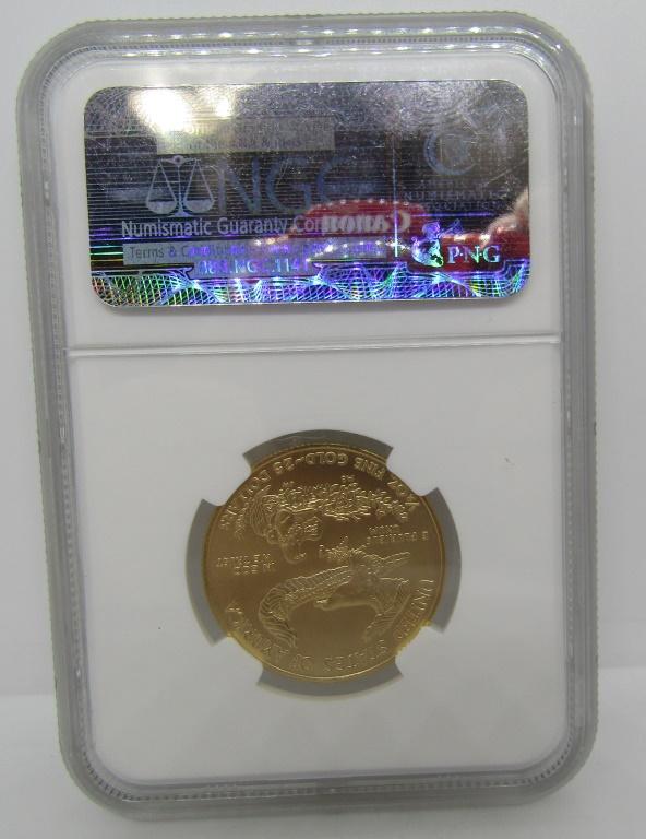 2009 GOLD $25 EAGLE 1/2 OZ MS 70 NGC