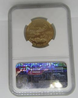 2009 GOLD $25 EAGLE 1/2 OZ MS 70 NGC