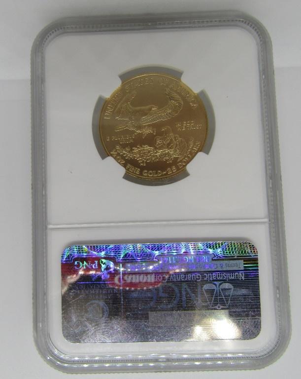 2009 GOLD $25 EAGLE 1/2 OZ MS 70 NGC