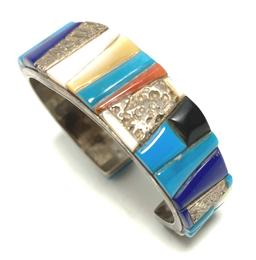 STERLING NATIVE AMERICAN TURQUOISE INGOT BRACELET