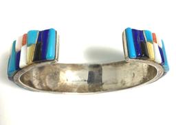 STERLING NATIVE AMERICAN TURQUOISE INGOT BRACELET