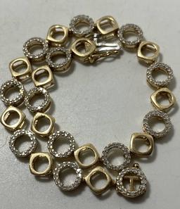 14K 1CTTW DIAMOND BUBBLE BRACELET SOLID GOLD