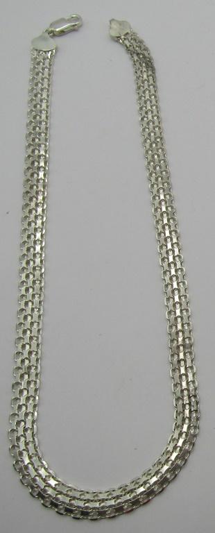 16" BISMARK NECKLACE STERLING SILVER