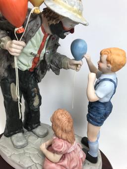 "Making New Friends" 11"T.Clown Figurine From The Emmett Kelly, Jr. Signature Collection By Flambro