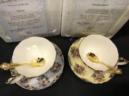 Bradford Edition (2) tea cup sets "Glory" and "Enchantment"