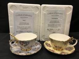 Bradford Edition (2) tea cup sets "Glory" and "Enchantment"