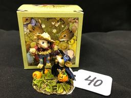 Wee Forest Folk Figurine W/Box "Scared Crow"