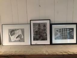 (3) M.C. Escher Framed Prints