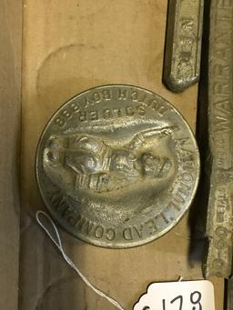 Box of Lead & Tin  Bars