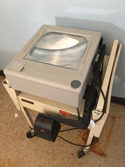 3-M Overhead Projector On Wheeled Cart, Cafeteria