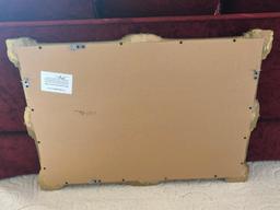 Gold Framed Beveled Wall Mirror