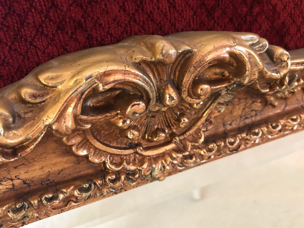 Gold Framed Beveled Wall Mirror
