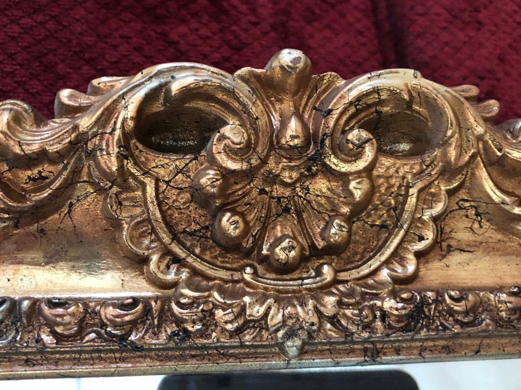 Gold Framed Beveled Wall Mirror