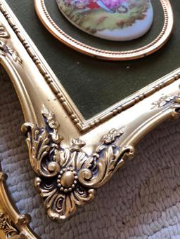 (3) Matching Transfers On Porcelain Of Young Period Couple