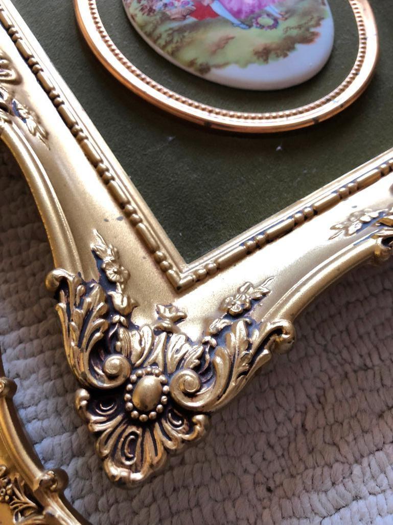 (3) Matching Transfers On Porcelain Of Young Period Couple