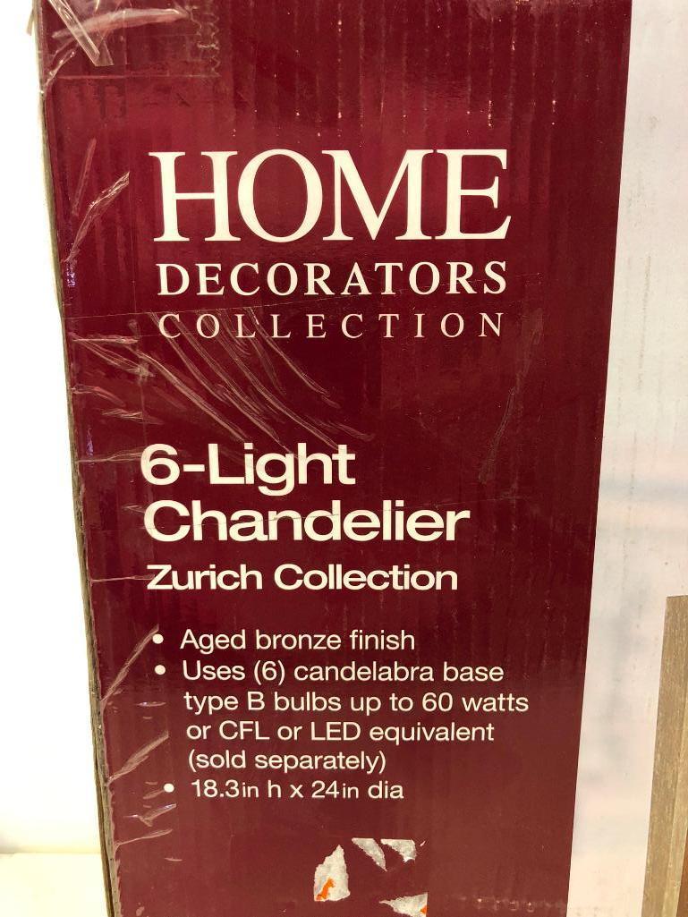 Home Decorators Collection 6-Light Chandelier Zurich Collection Bronze Finish