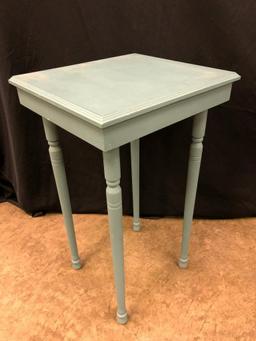 Painted, Wood, Hand Crafted Accent Table