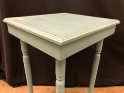 Painted, Wood, Hand Crafted Accent Table